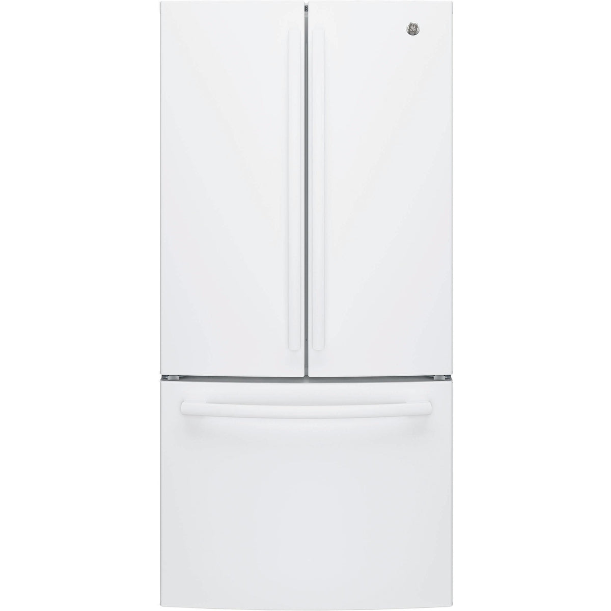 GE 33-inch, 18.6 cu. ft. Counter-Depth French-Door Refrigerator with Ice Maker GWE19JGLWW IMAGE 1