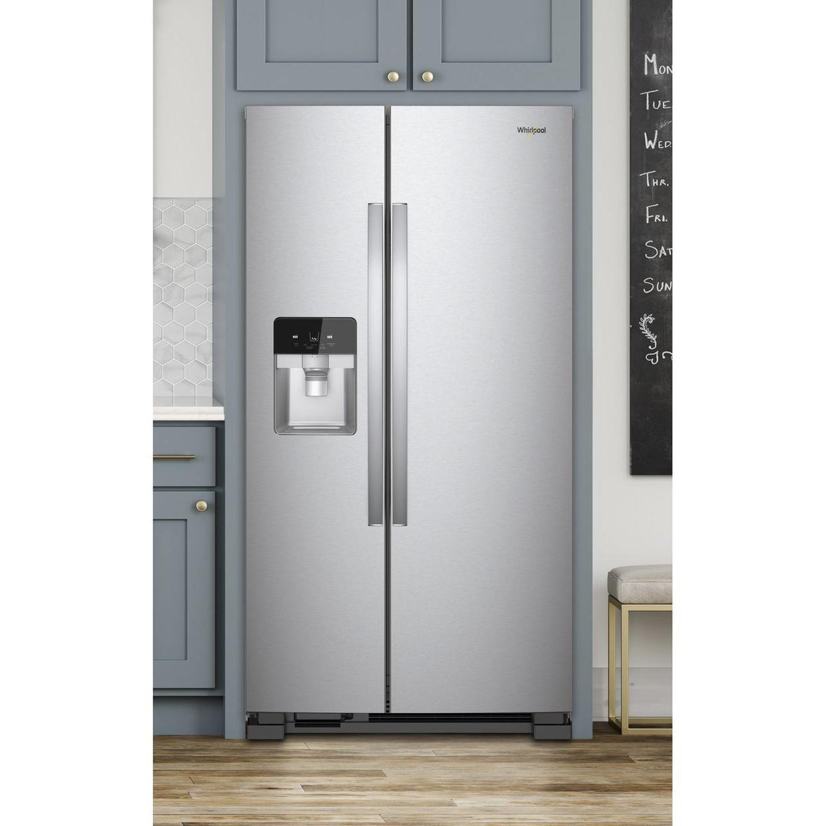  Whirlpool 36-inch, 24.5 cu. ft. Side-by-Side Freestanding Refrigerator with Exterior Ice and Water Dispenser with EveryDrop™ Water Filtration WRS555SIHZ IMAGE 13