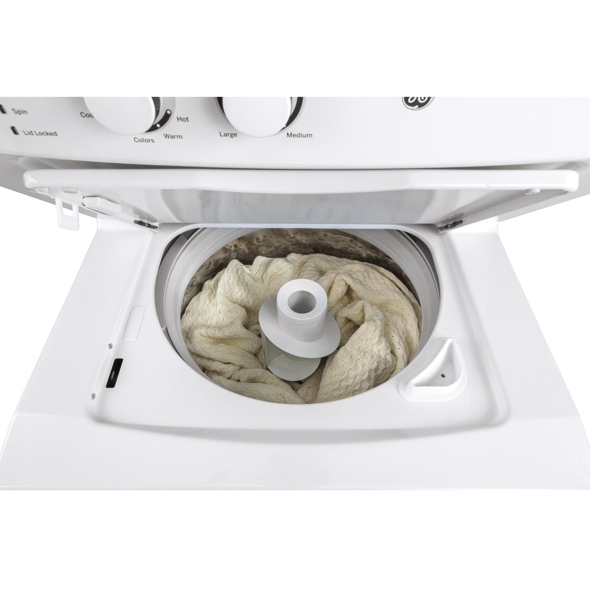  GE Stacked Washer/Dryer Electric Laundry Center GUD24ESMMWW IMAGE 5