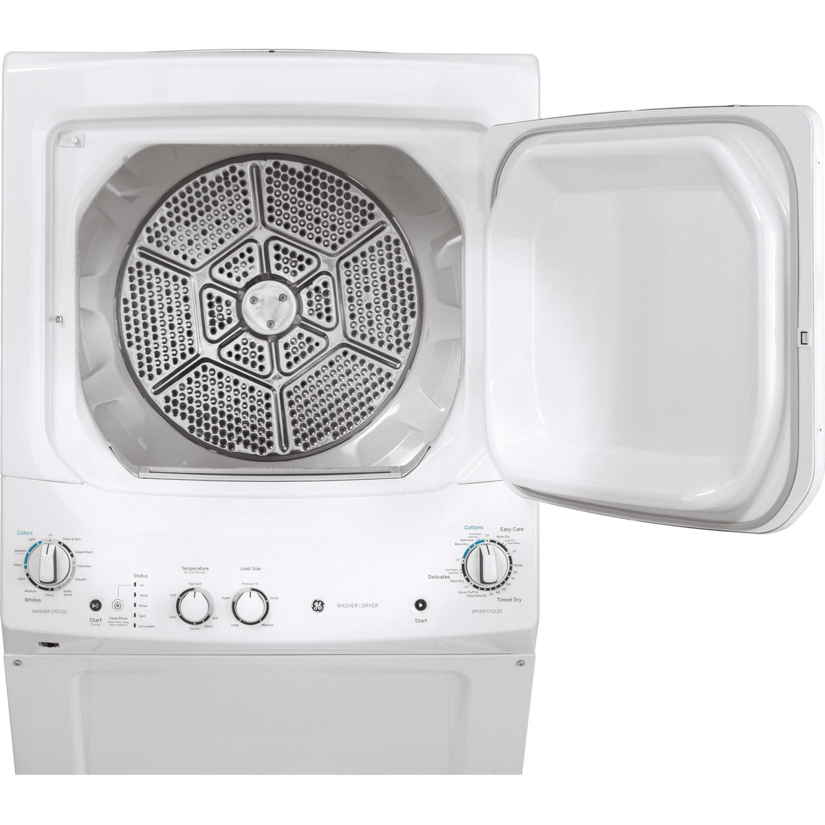  GE Stacked Washer/Dryer Electric Laundry Center GUD27ESMMWW IMAGE 5