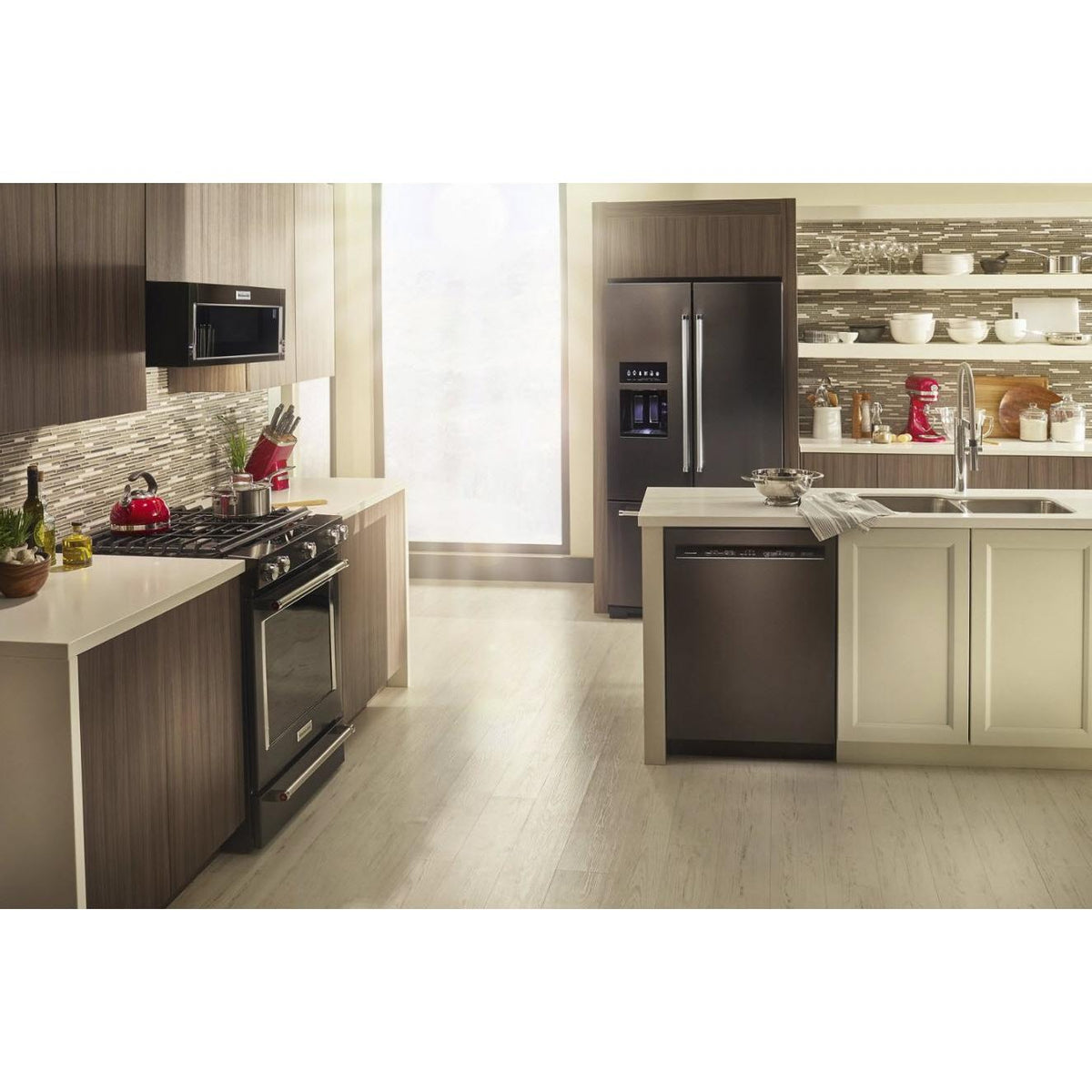  KitchenAid 36-inch, 26.8 cu. ft. Freestanding French Door 3-Door Refrigerator with Exterior Ice and Water Dispensing System KRFF507HBS IMAGE 8