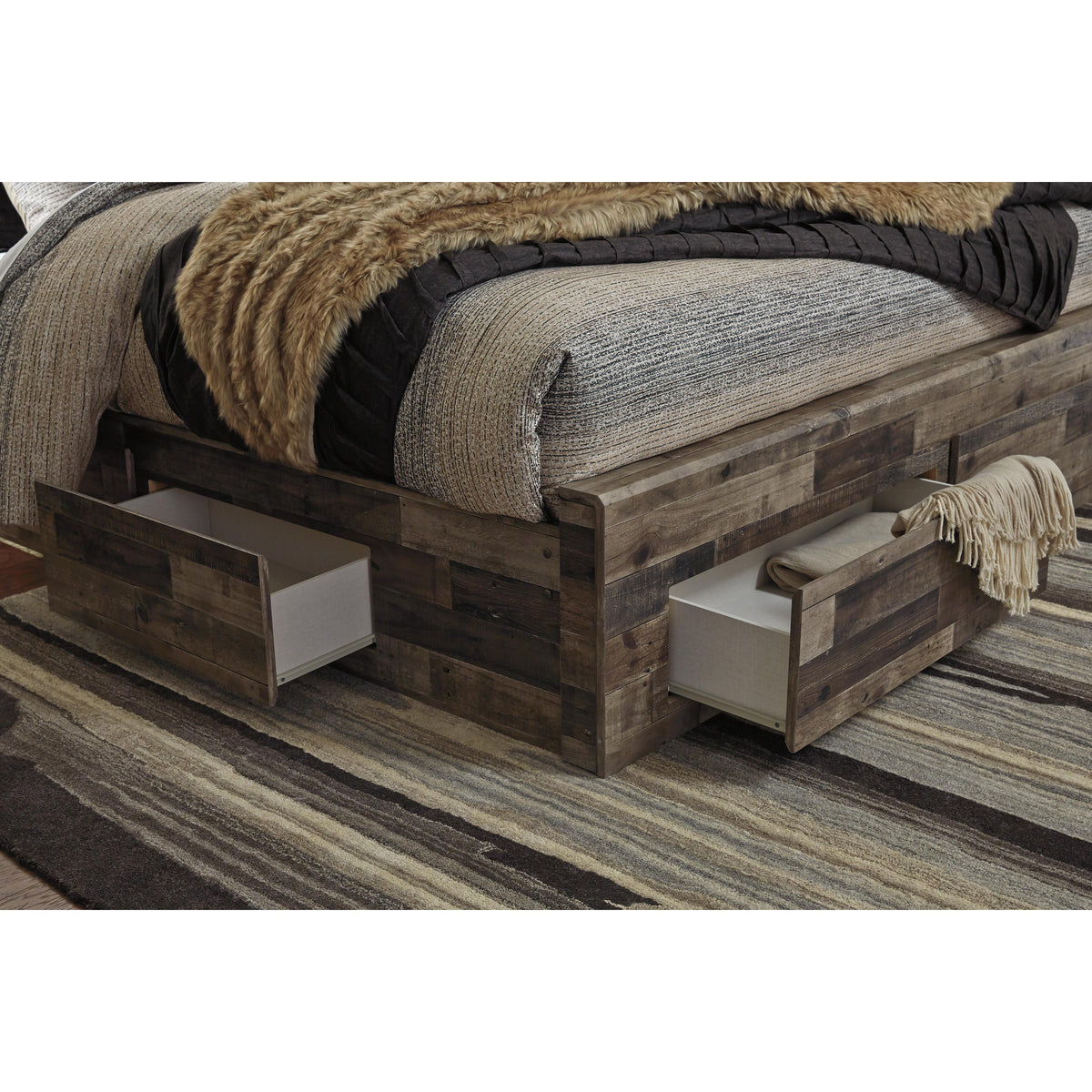  Benchcraft Derekson Queen Panel Bed with Storage B200-57/B200-54S/B200-60/B200-60/B100-13 IMAGE 4