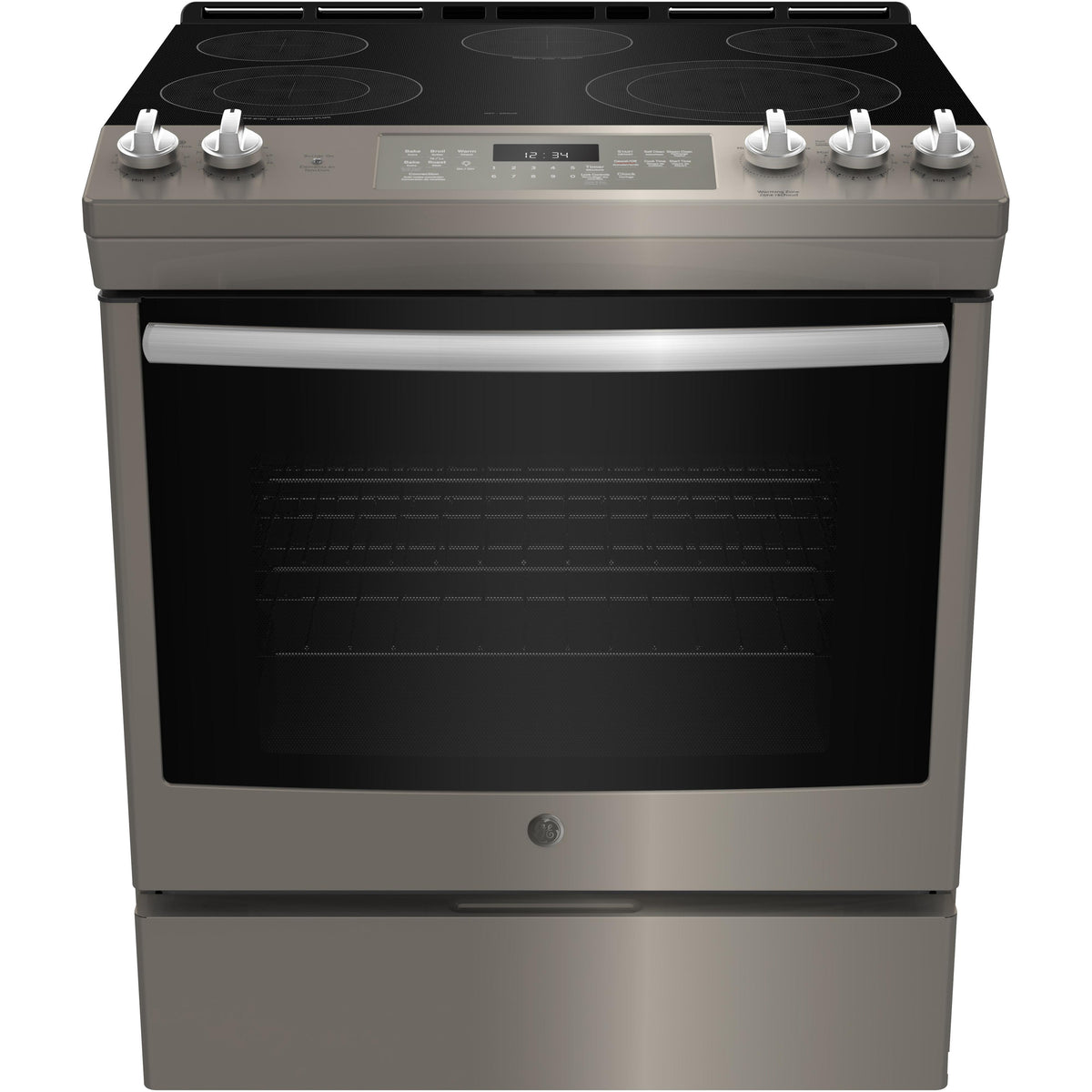  GE 30-inch Slide-in Electric Range with Self-cleaning oven and steam clean option JCS840EMES IMAGE 1