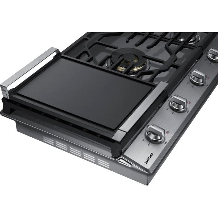  Samsung 36-inch Built-in Gas Cooktop with Wi-Fi and Bluetooth Connected NA36N7755TS/AA IMAGE 6