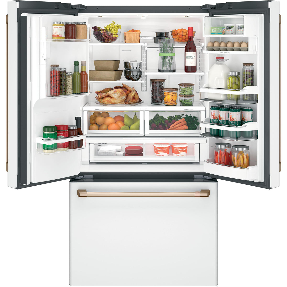  Café 36-inch, 22.2 cu.ft. Counter-Depth French 3-Door Refrigerator with Hot Water Dispenser CYE22TP4MW2 IMAGE 4