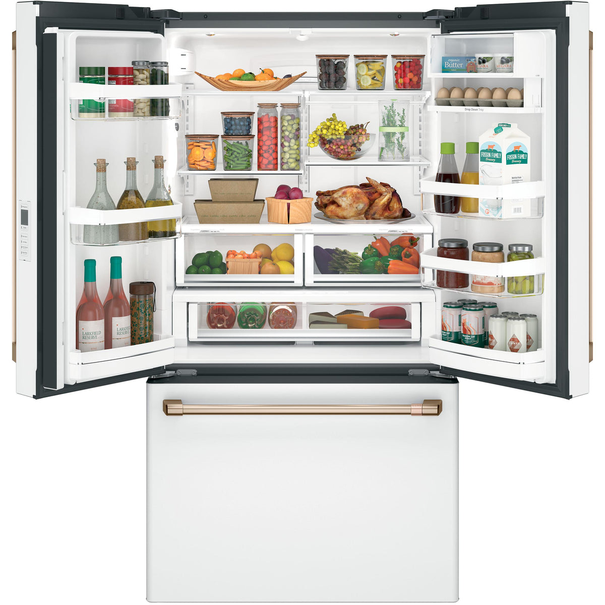  Café 36-inch, 23.1 cu.ft. Counter-Depth French 3-Door Refrigerator with WiFi Connect CWE23SP4MW2 IMAGE 4