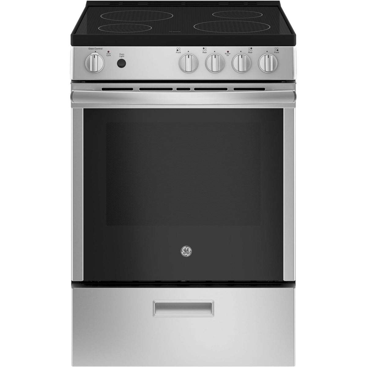  GE 24-inch Freestanding Electric Range with Removable Backguard JCAS640RMSS IMAGE 3