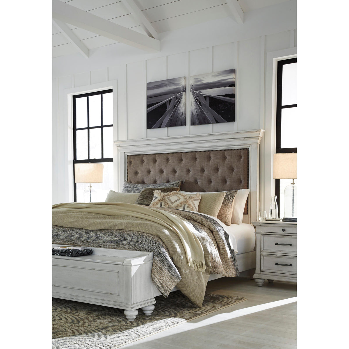 Benchcraft Kanwyn King Upholstered Panel Bed with Storage B777-158/B777-56S/B777-97 IMAGE 10