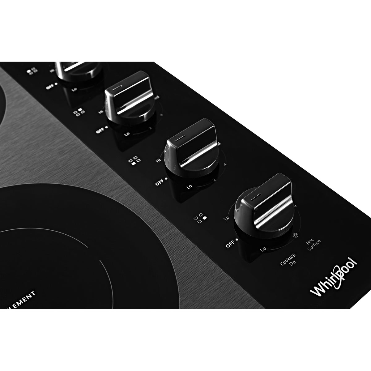  Whirlpool 24-inch Built-in Electric Cooktop with FlexHeat™ Element WCE55US4HB IMAGE 2