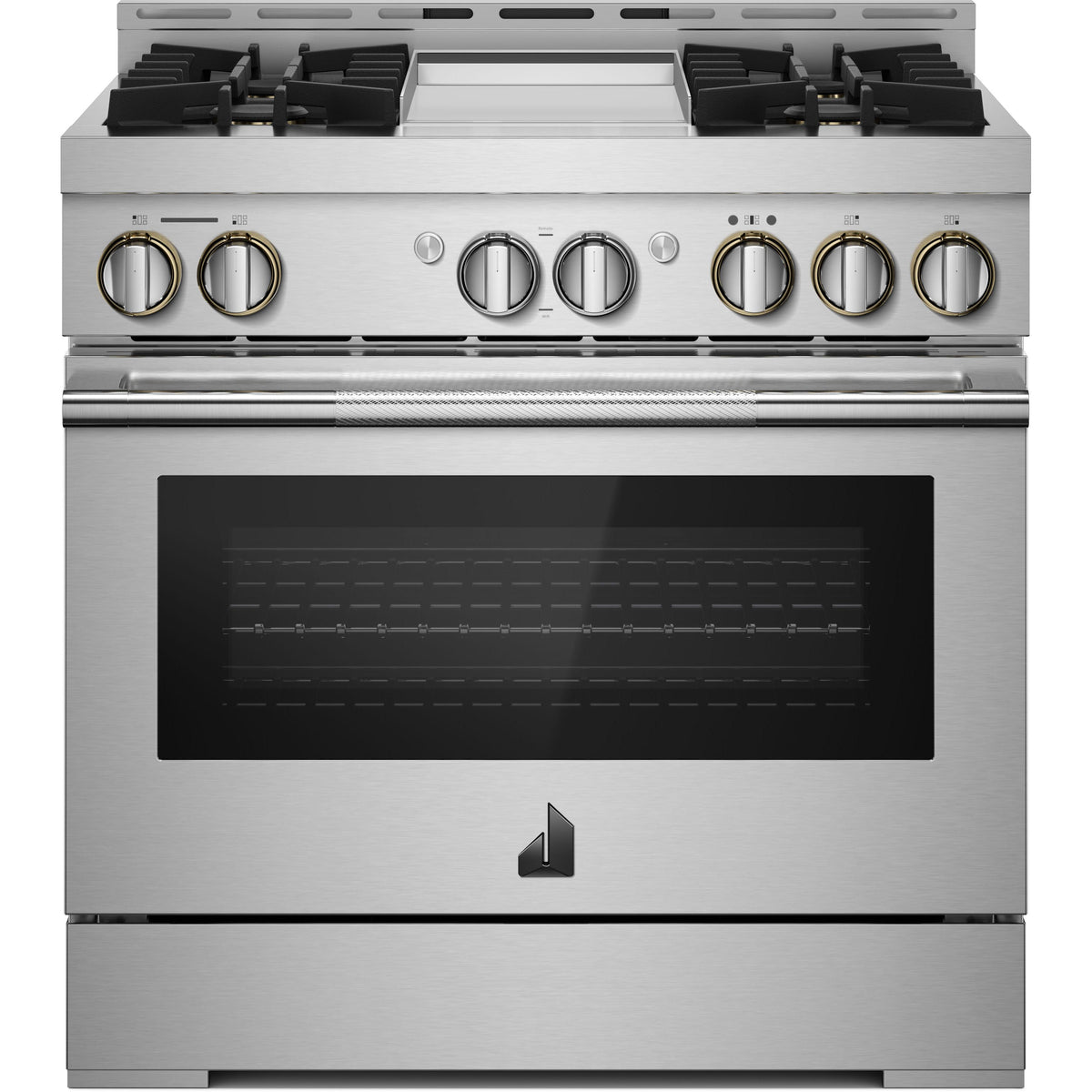  JennAir Rise 36-inch Professional-Style Gas Range with Chrome-Infused Griddle JGRP536HL IMAGE 1