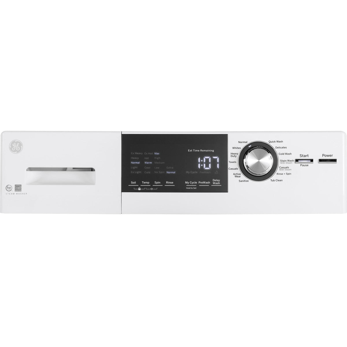  GE 2.8 Cu. Ft. Front Loading Washer with Steam GFW148SSMWW IMAGE 3