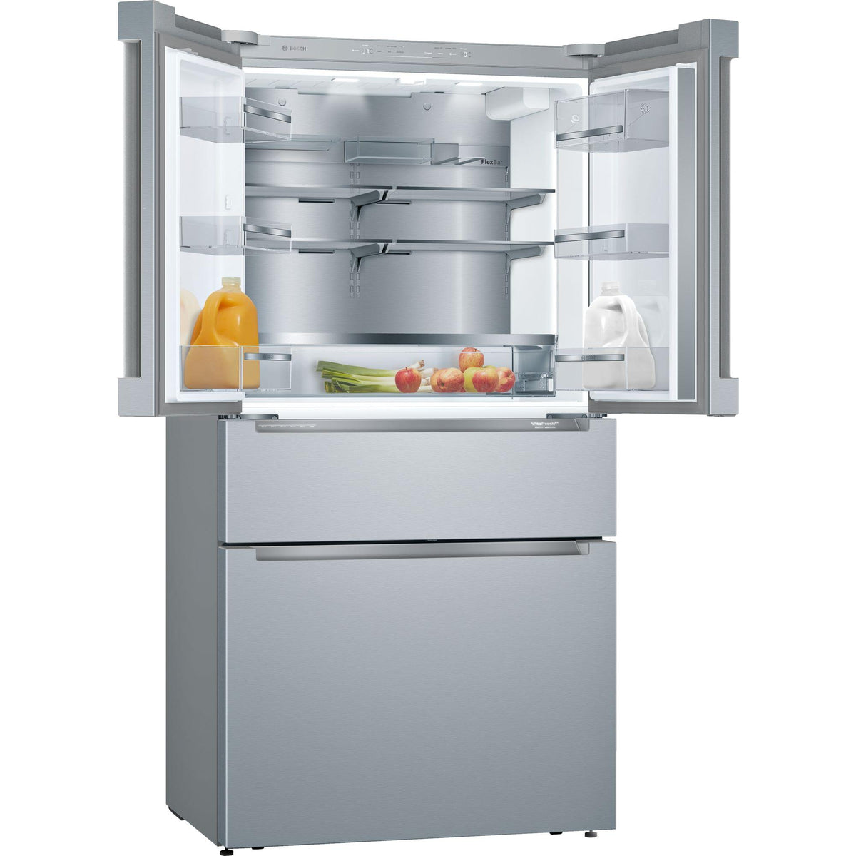  Bosch 36-inch, 21 cu.ft. Counter-Depth French 4-Door Refrigerator with VitaFreshPro™ Drawer B36CL80ENS IMAGE 3