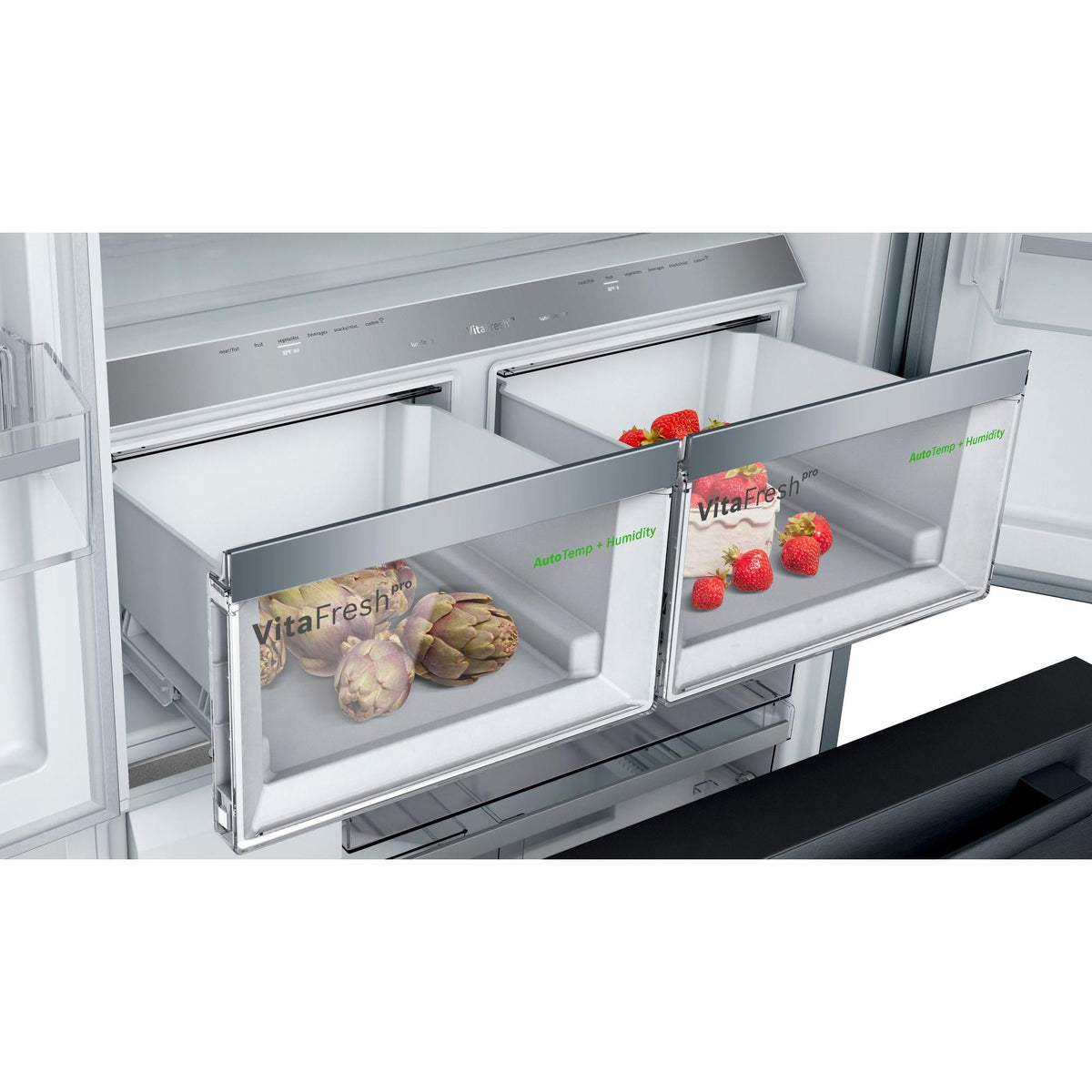  Bosch 36-inch, 21 cu.ft. Counter-Depth French 3-Door Refrigerator with VitaFreshPro™ Drawer B36CT80SNB IMAGE 3