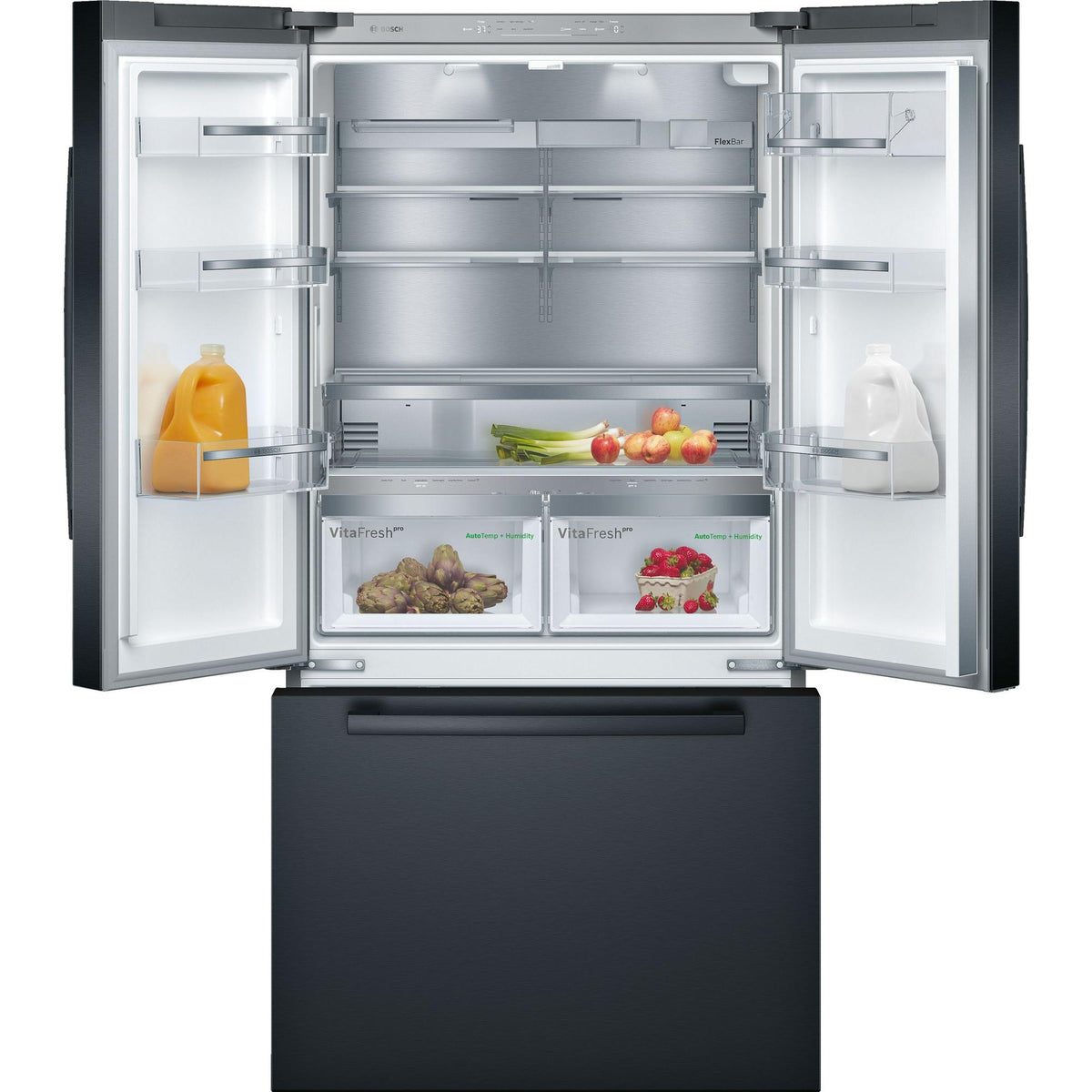  Bosch 36-inch, 21 cu.ft. Counter-Depth French 3-Door Refrigerator with VitaFreshPro™ Drawer B36CT80SNB IMAGE 8