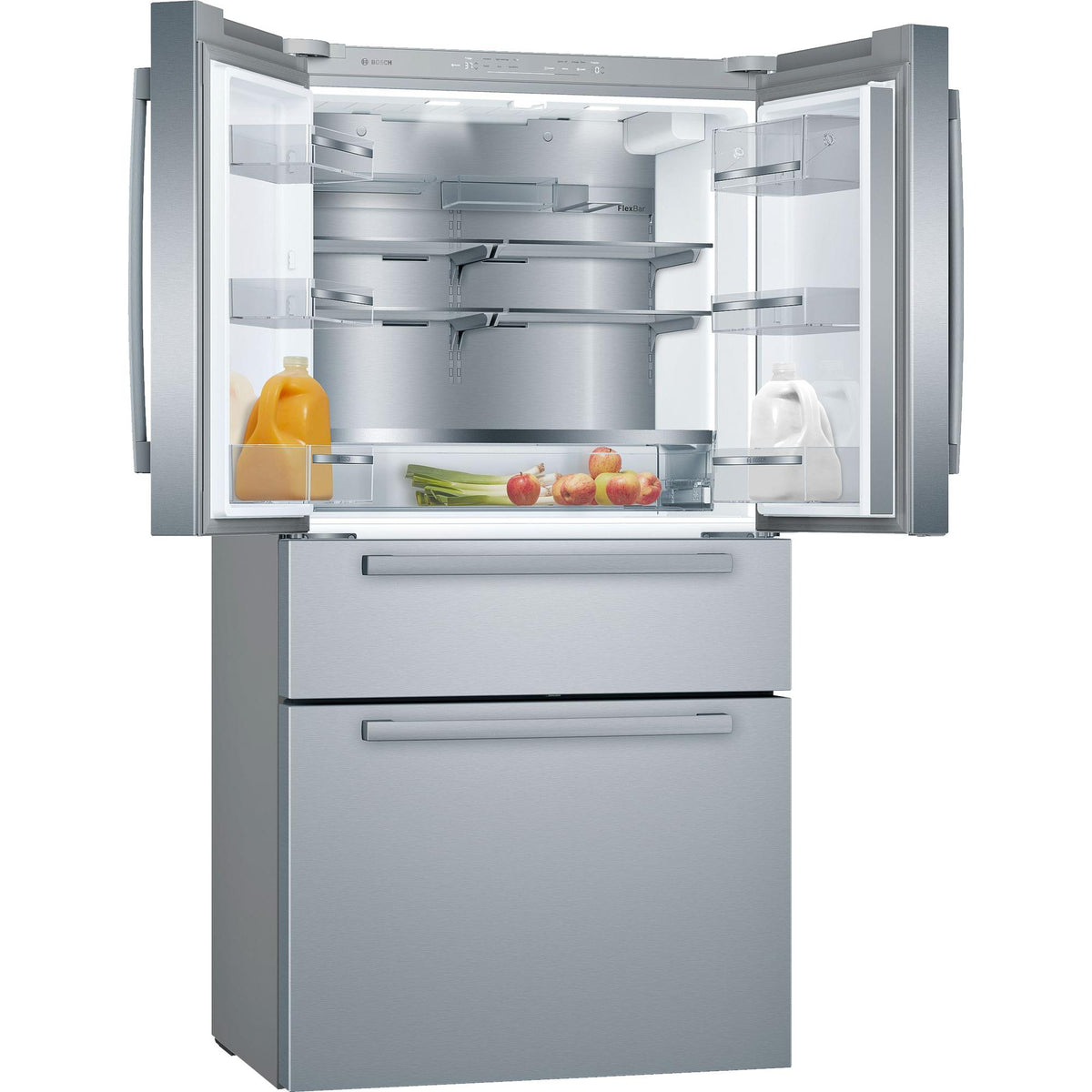  Bosch 36-inch, 21 cu.ft. Counter-Depth French 4-Door Refrigerator with VitaFreshPro™ Drawer B36CL80SNS IMAGE 2