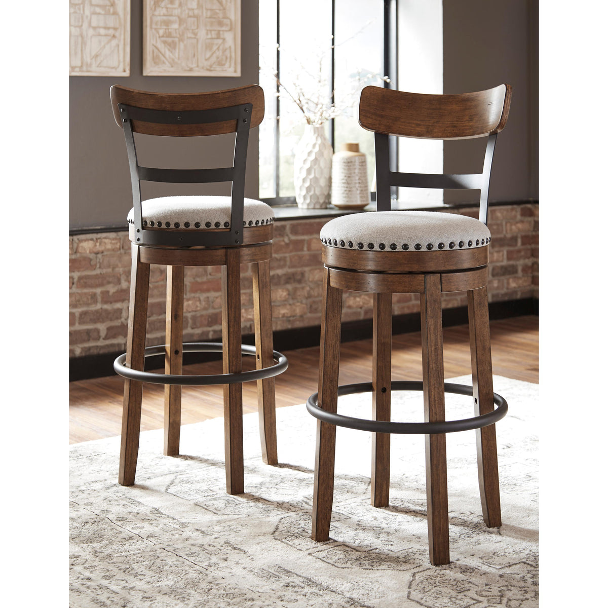  Signature Design by Ashley Valebeck Pub Height Stool D546-430 IMAGE 4