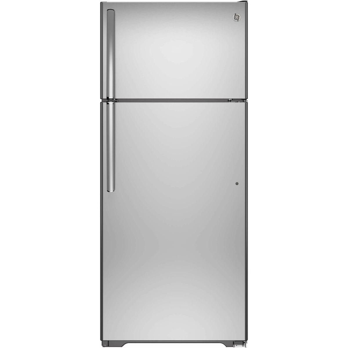  GE 30-inch 18 cu. ft. Top Freezer Refrigerator GTE18FSLKSS IMAGE 1