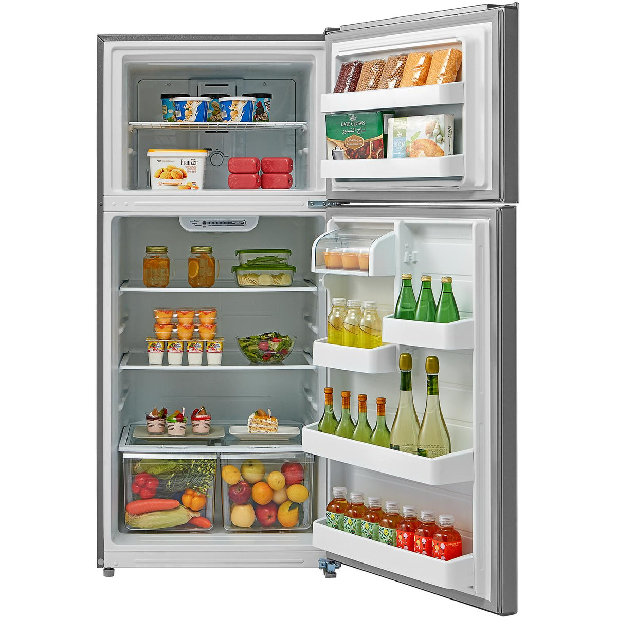 GE 30-inch 18 cu. ft. Top Freezer Refrigerator GTE18FSLKSS IMAGE 3