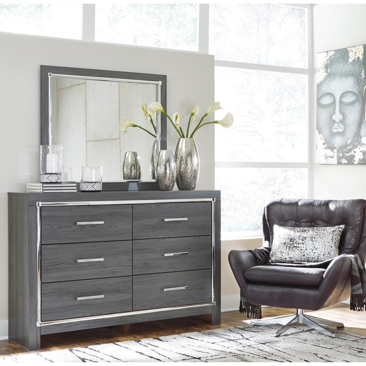  Signature Design by Ashley Lodanna Dresser Mirror B214-36 IMAGE 2