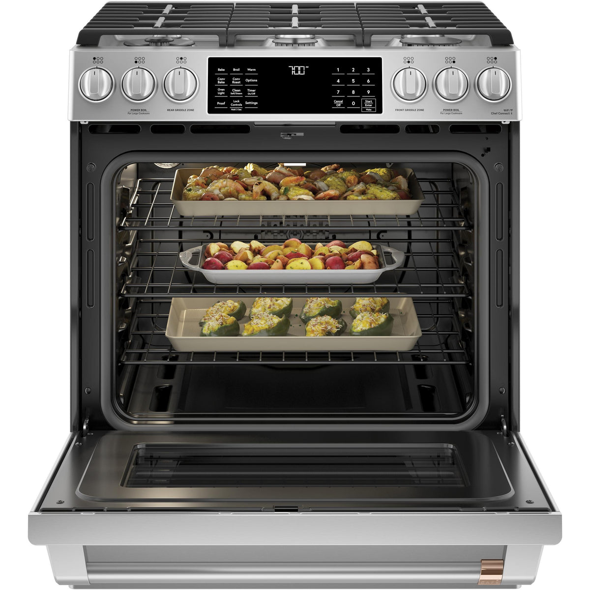  Café 30-inch Slide-in Gas Range with Convection Technology CCGS700P2MS1 IMAGE 4