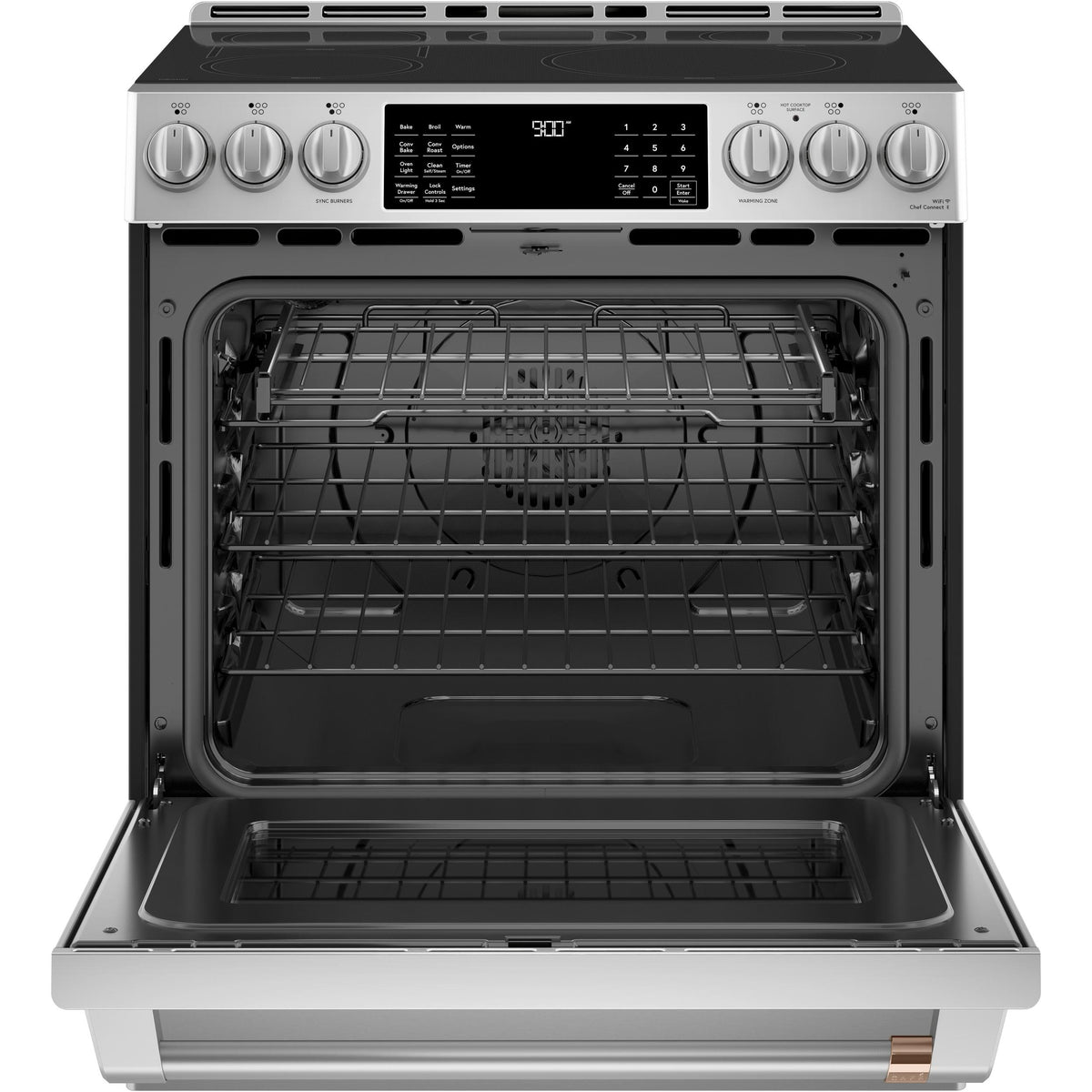  Café 30-inch Slide-in Induction Range with Warming Drawer CCHS900P2MS1 IMAGE 2