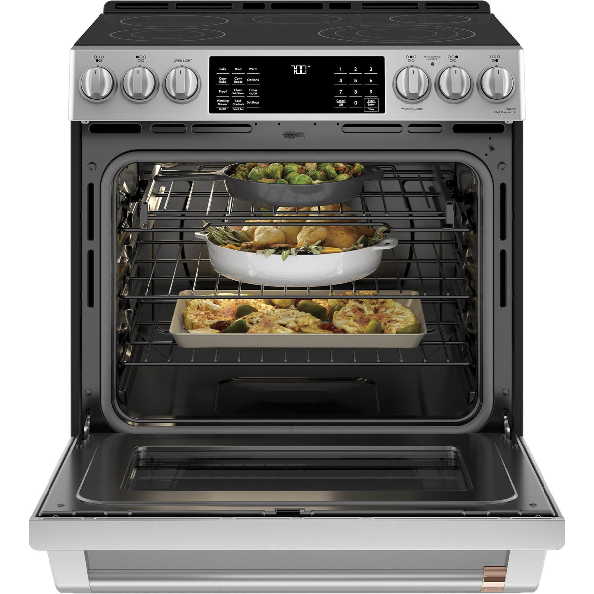  Café 30-inch Slide-in Electric Range with Warming Drawer CCES700P2MS1 IMAGE 5