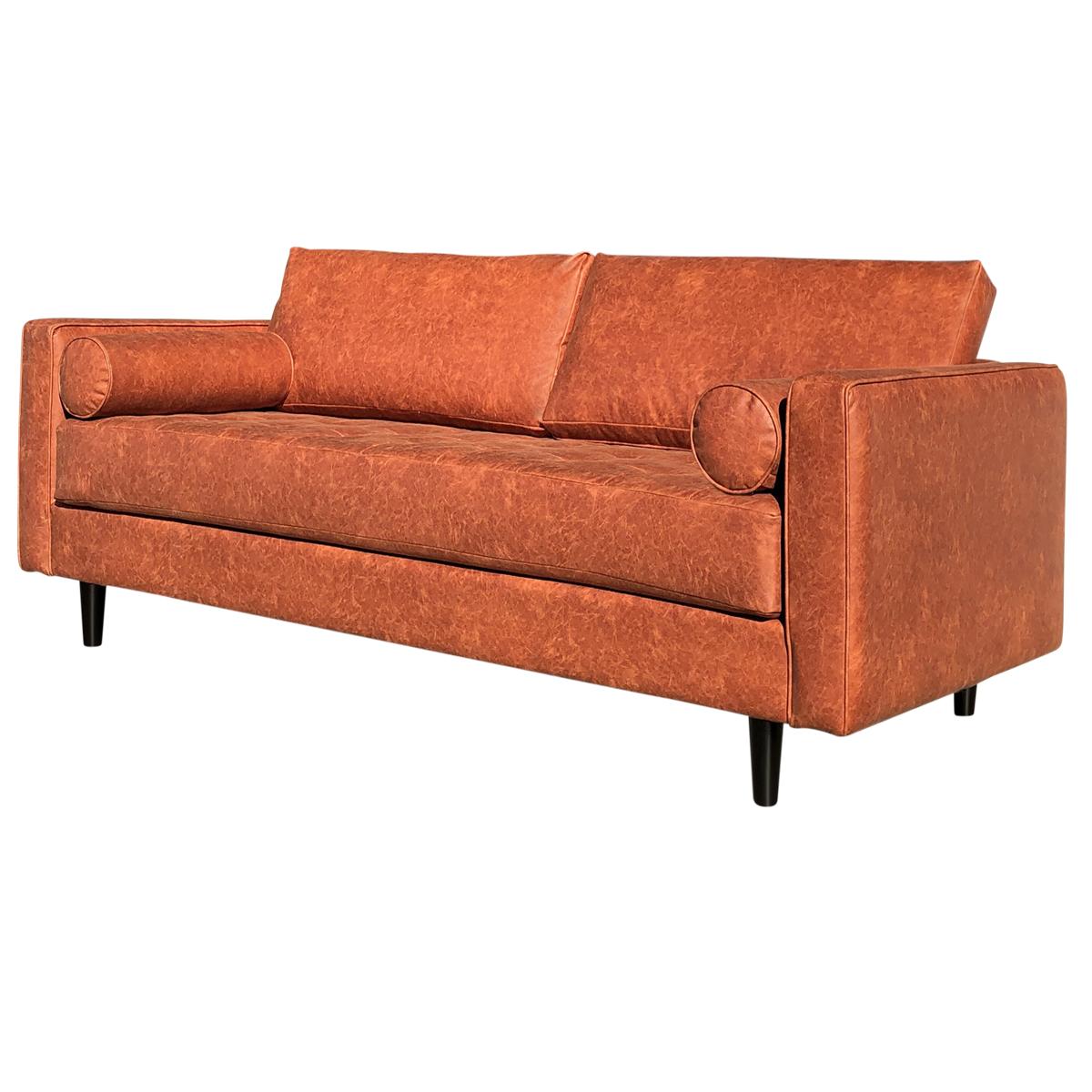  Elite Sofa Designs Angela Stationary Fabric Sofa Angela Sofa - Keywest Orange IMAGE 2