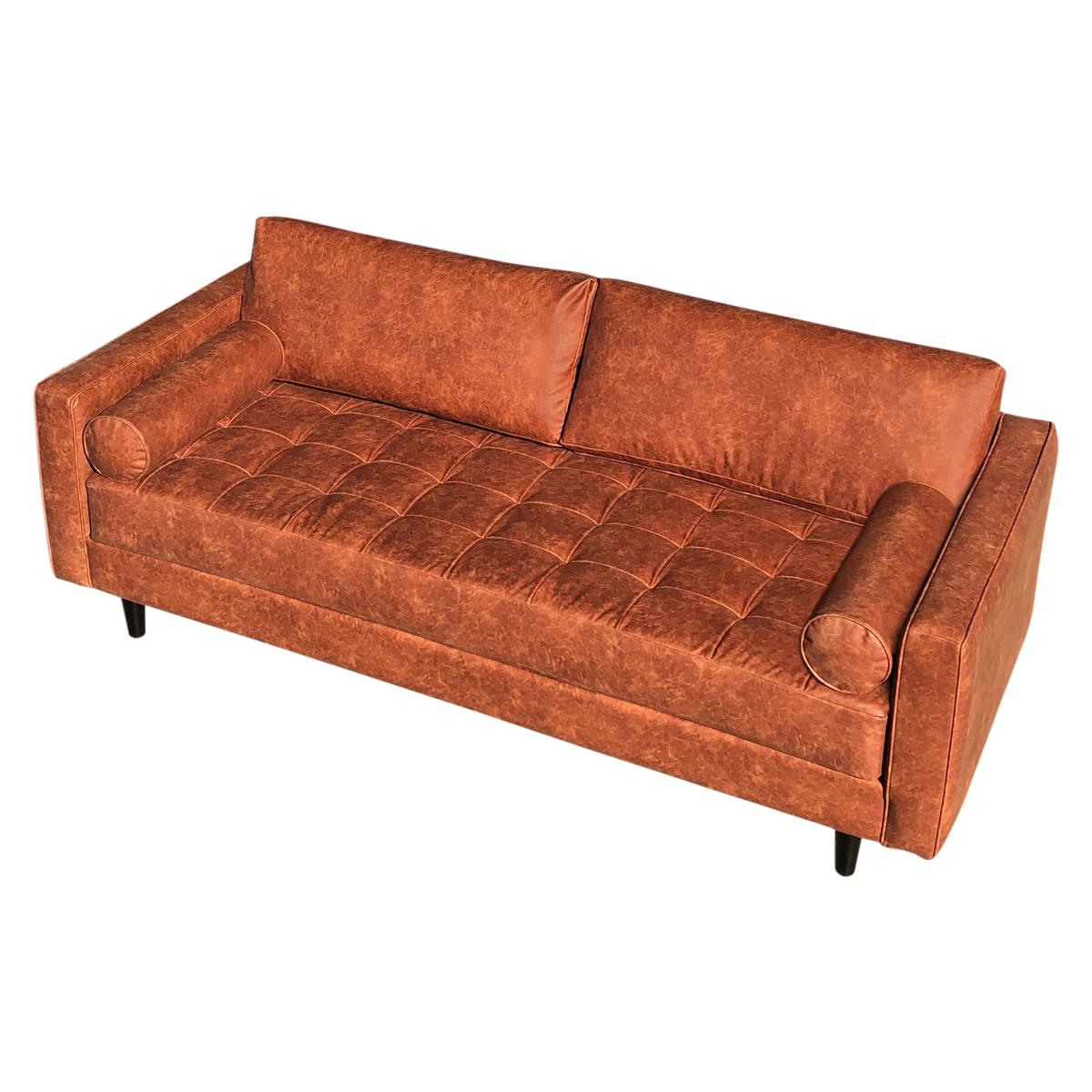  Elite Sofa Designs Angela Stationary Fabric Sofa Angela Sofa - Keywest Orange IMAGE 4