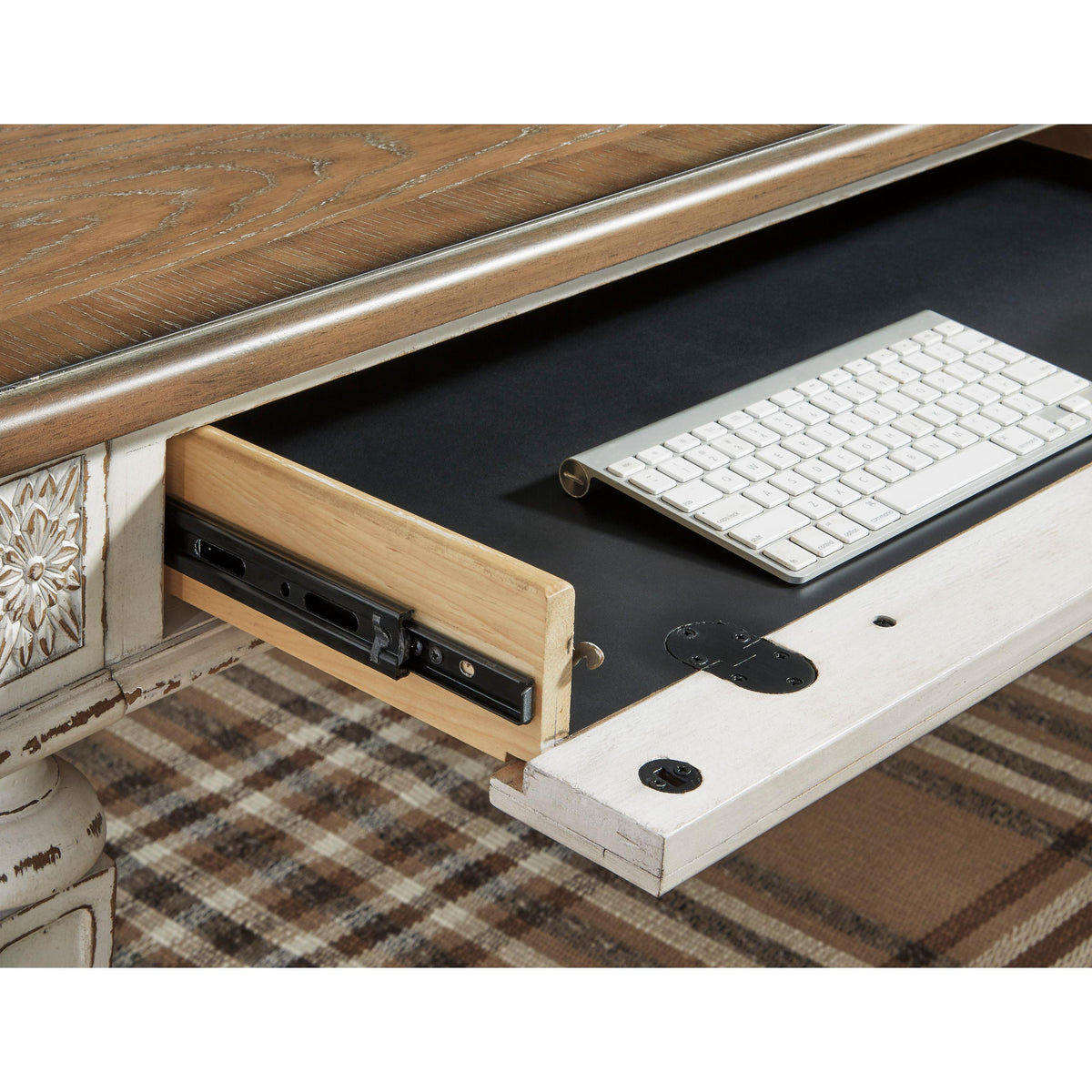  Signature Design by Ashley Realyn H743H1 2 pc Home Office Desk IMAGE 4