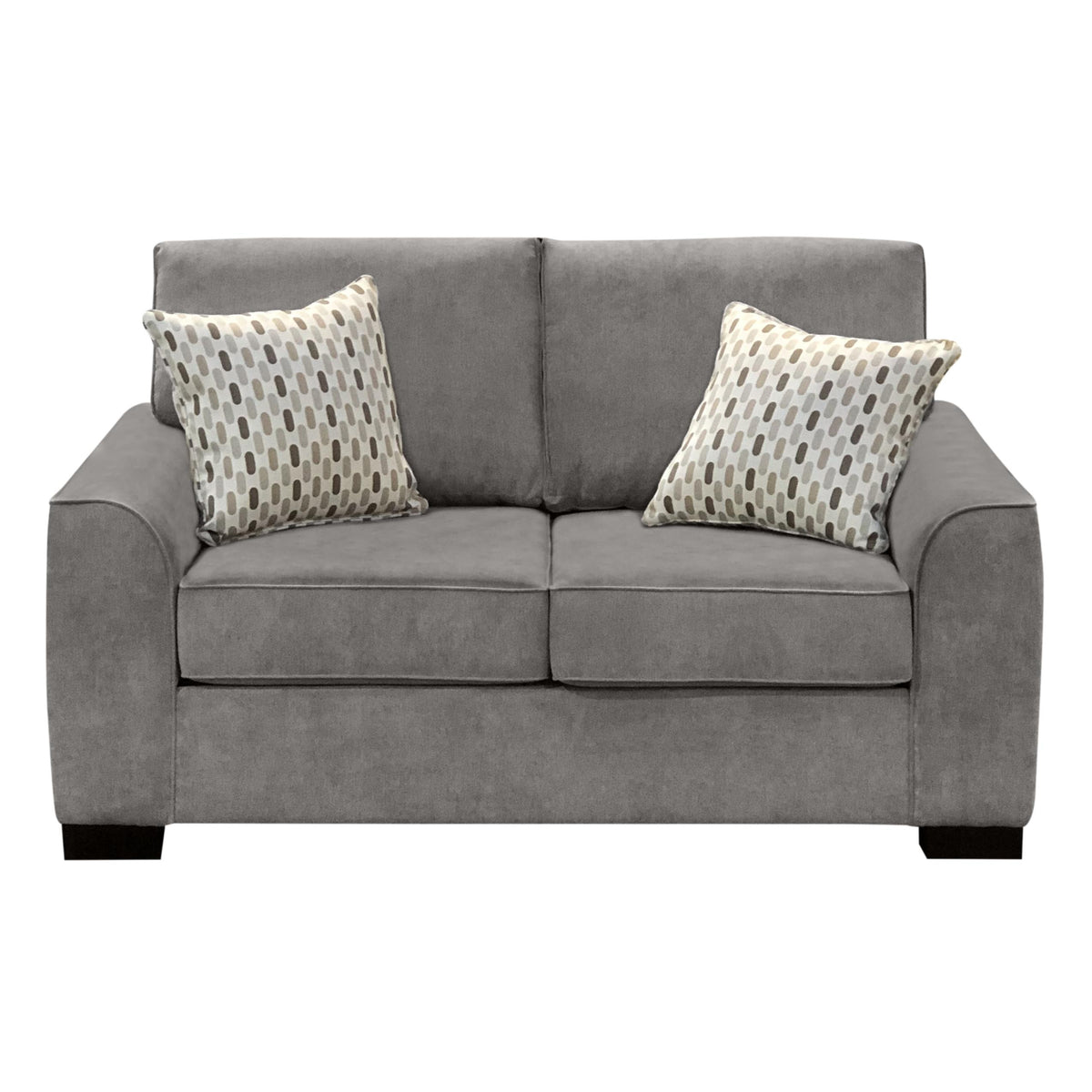  Elite Sofa Designs Moberly Stationary Fabric Loveseat Moberly Loveseat - Caprice Granite IMAGE 1