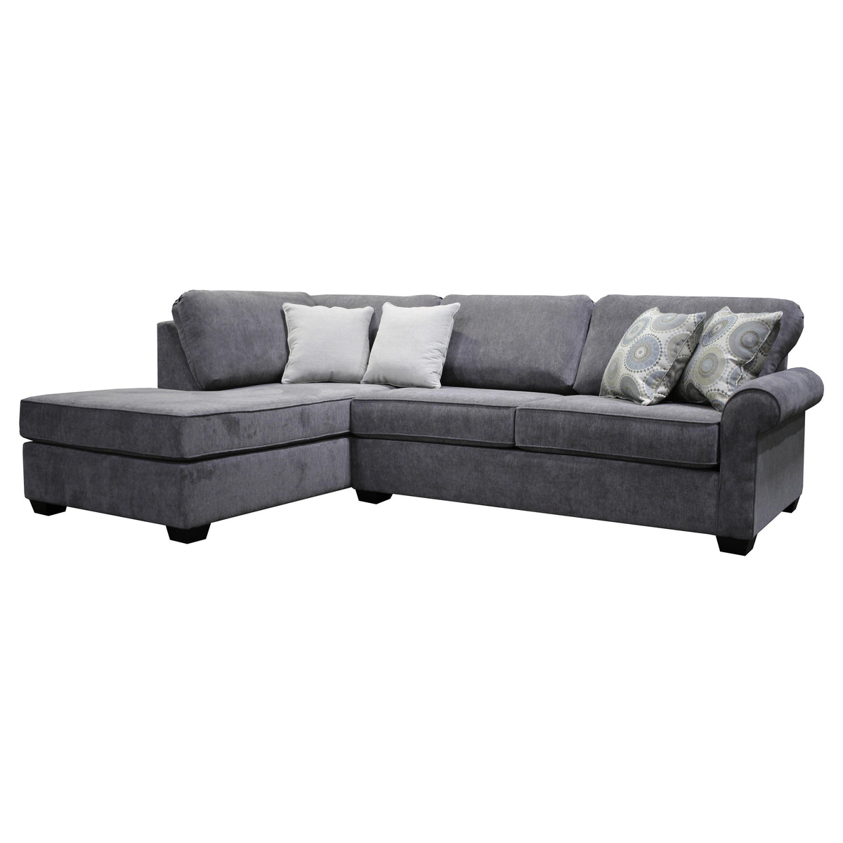  Elite Sofa Designs Valmont Fabric 2 pc Sectional Valmont 2 pc Sectional - Caprice Granite IMAGE 2
