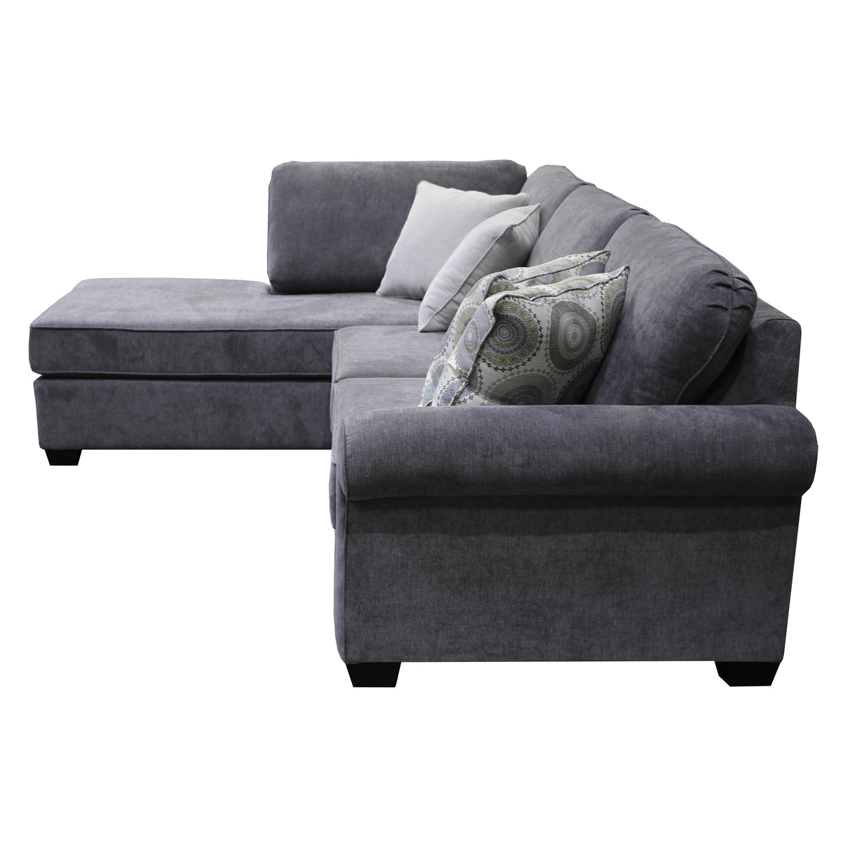  Elite Sofa Designs Valmont Fabric 2 pc Sectional Valmont 2 pc Sectional - Caprice Granite IMAGE 3