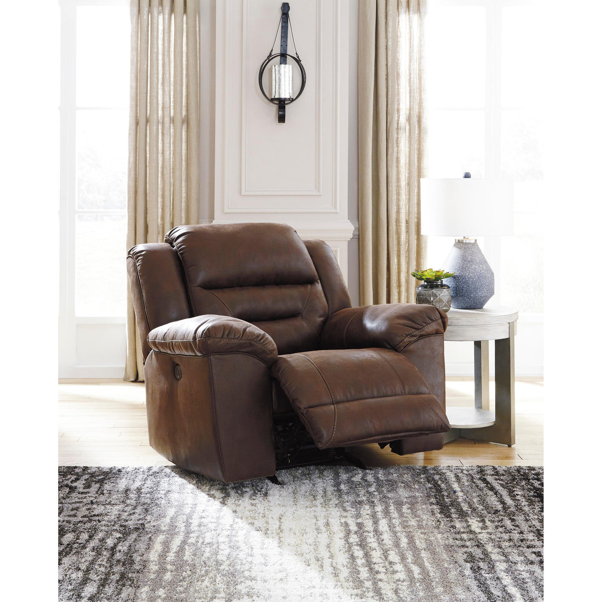  Signature Design by Ashley Stoneland Power Rocker Leather Look Recliner 3990498 IMAGE 6