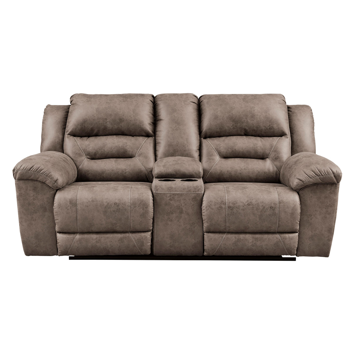  Signature Design by Ashley Stoneland Power Reclining Leather Look Loveseat with Console 3990596 IMAGE 1