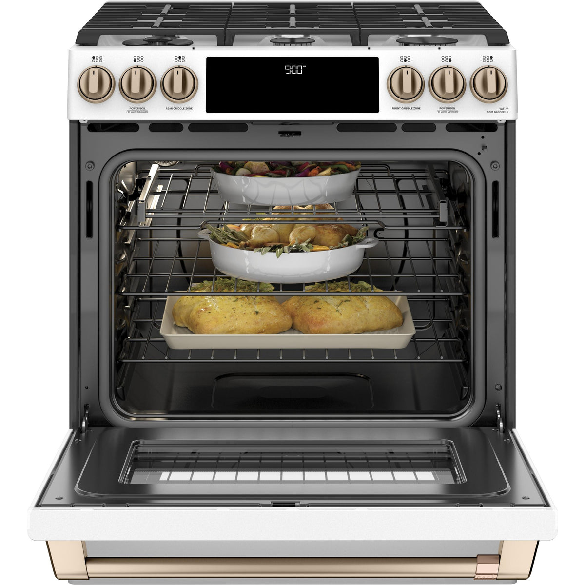  Café 30-inch Slide-in Dual Fuel Range with Warming Drawer CC2S900P4MW2 IMAGE 3
