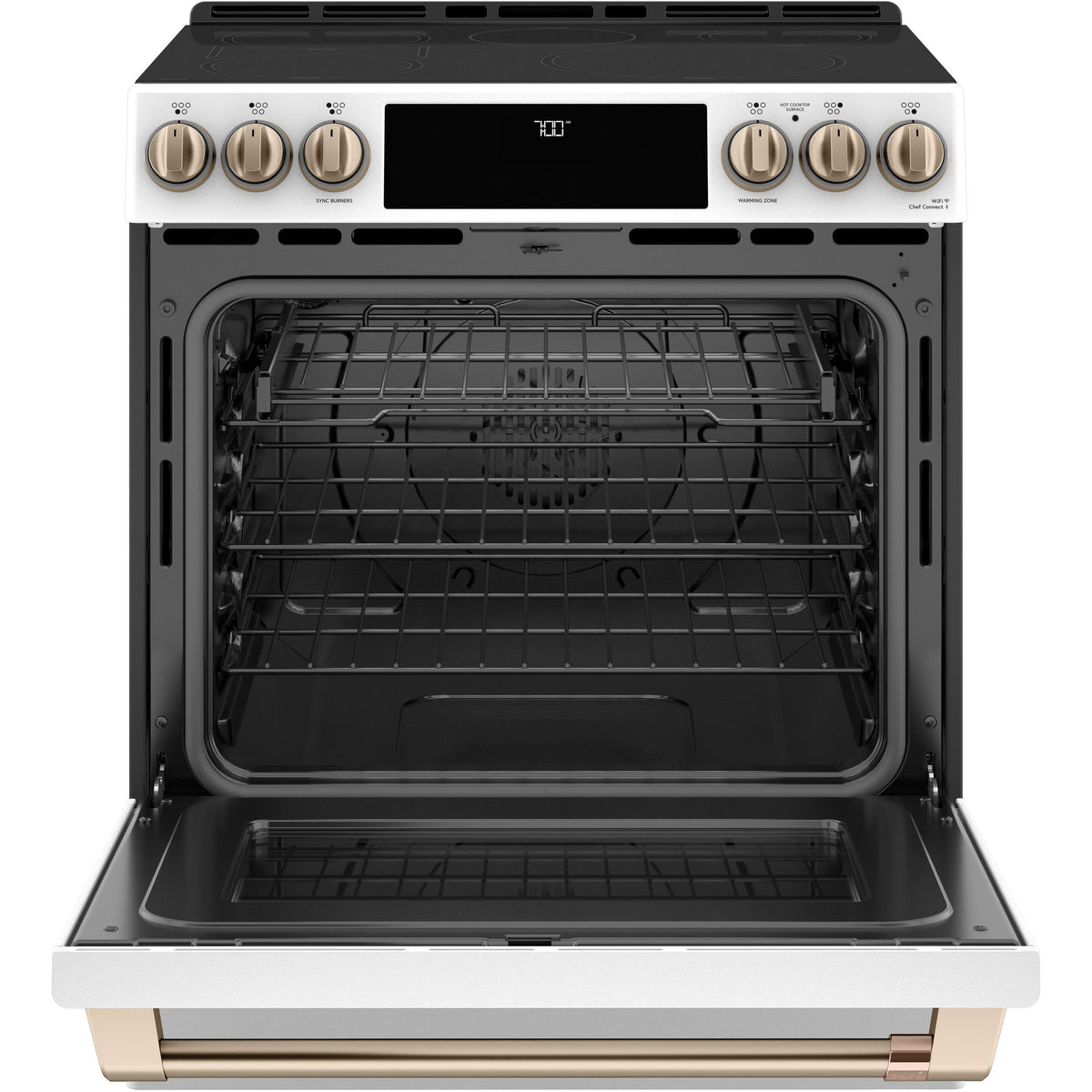  Café 30-inch Slide-in Electric Range with Warming Drawer CCES700P4MW2 IMAGE 3