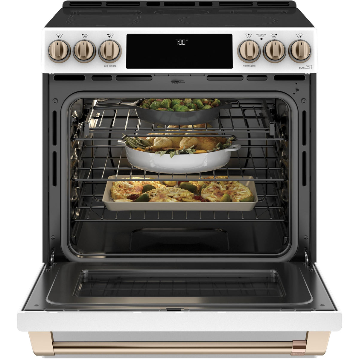  Café 30-inch Slide-in Electric Range with Warming Drawer CCES700P4MW2 IMAGE 5