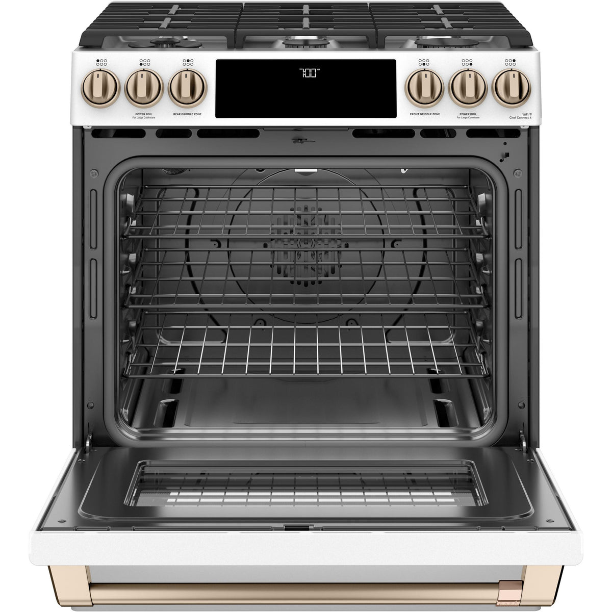  Café 30-inch Slide-in Gas Range with Convection Technology CCGS700P4MW2 IMAGE 2