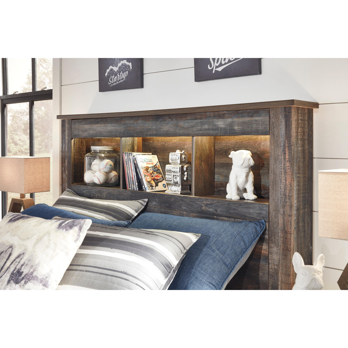  Signature Design by Ashley Drystan B211B46 Full Bookcase Bed IMAGE 3