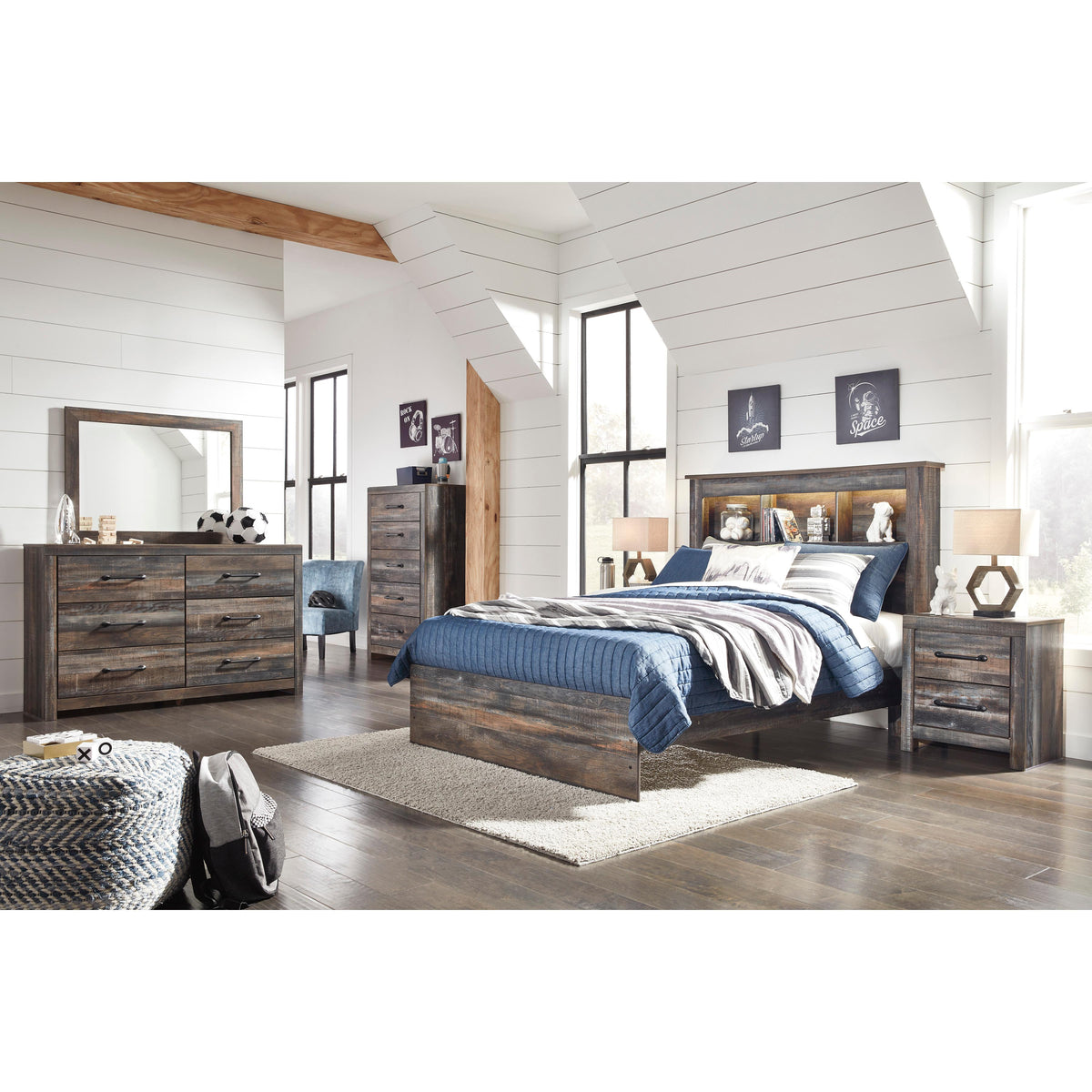  Signature Design by Ashley Drystan B211B46 Full Bookcase Bed IMAGE 7