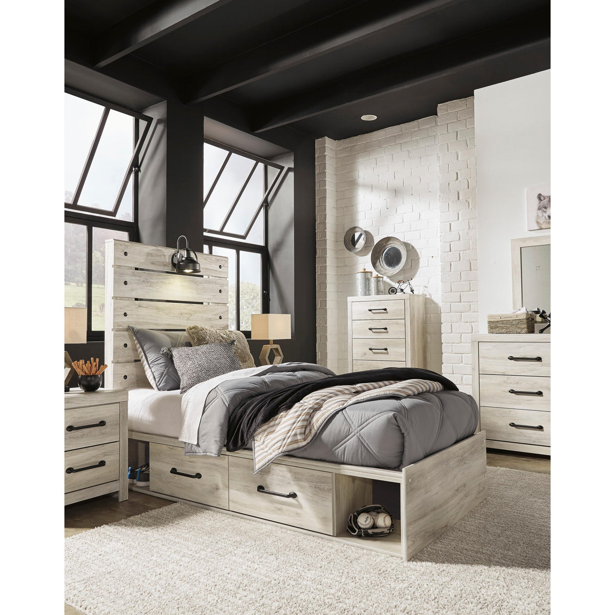  Signature Design by Ashley Cambeck B192B21 Twin Panel Bed with 4 Storage Drawers IMAGE 8