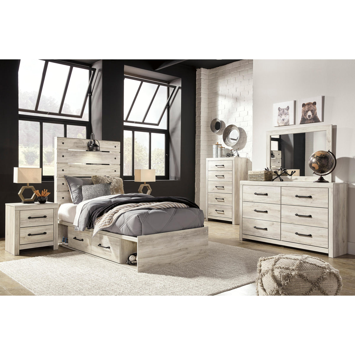  Signature Design by Ashley Cambeck B192B21 Twin Panel Bed with 4 Storage Drawers IMAGE 9