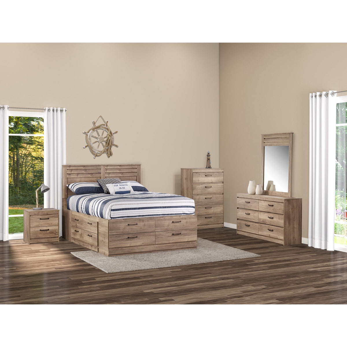  Dynamic Furniture Sahara 2-Drawer Nightstand 448-222 IMAGE 2