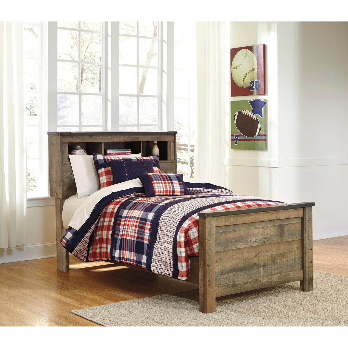  Signature Design by Ashley Trinell B446B21 Twin Bookcase Bed IMAGE 2