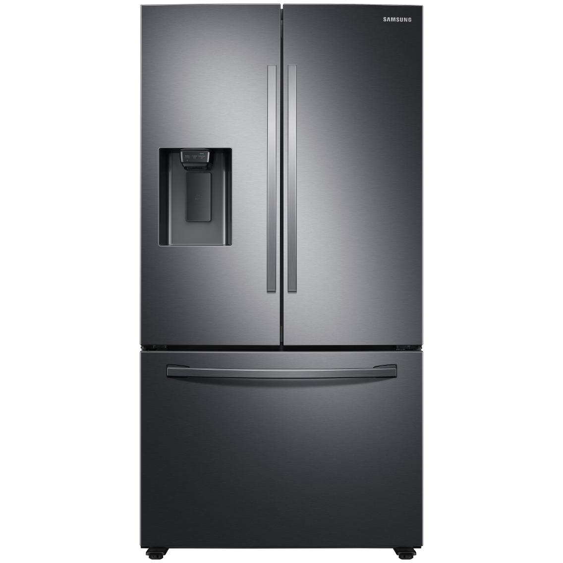  Samsung 36-inch, 27 cu.ft. French 3-Door Refrigerator with Water and Ice dispenser System RF27T5201SG/AA IMAGE 1