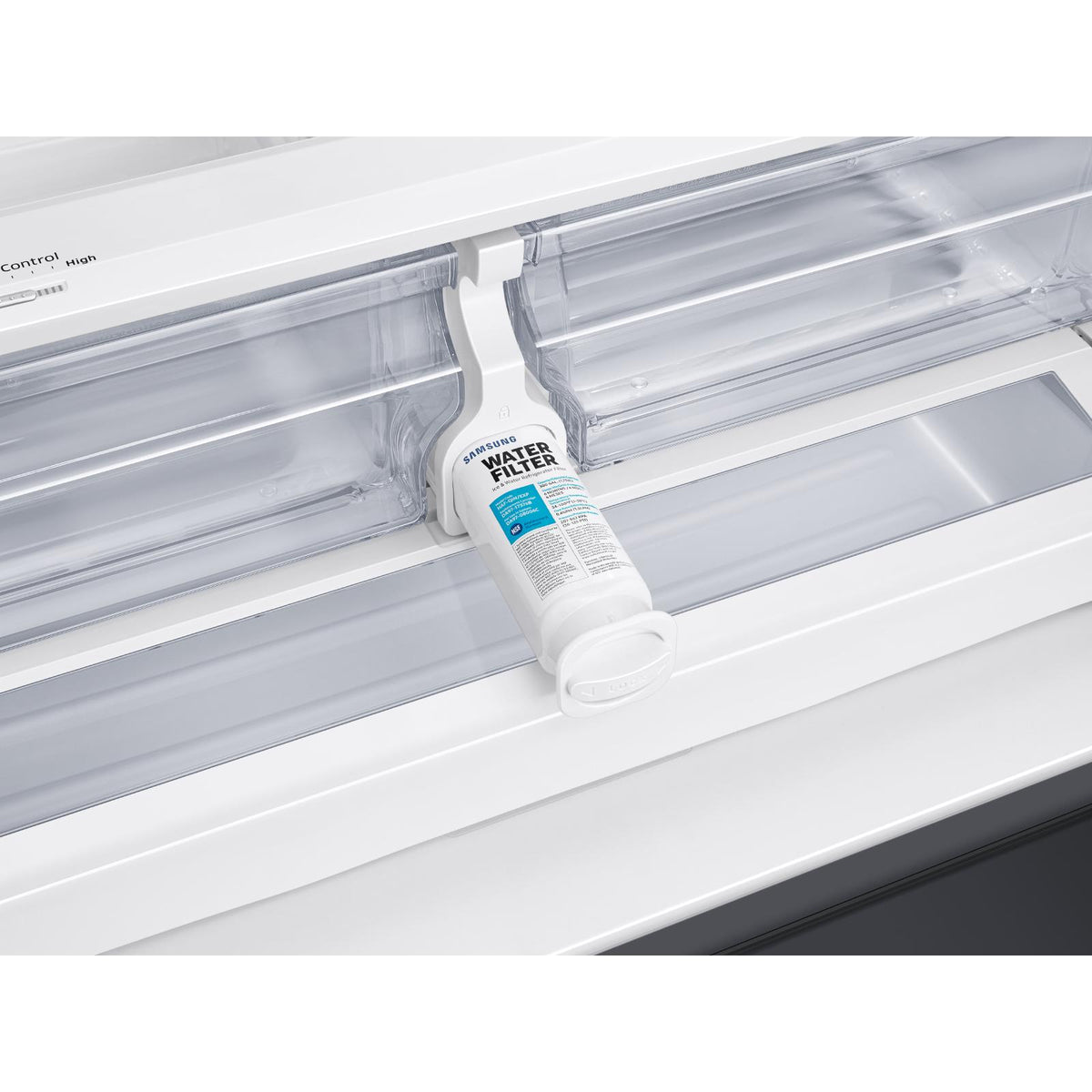  Samsung 36-inch, 27 cu.ft. French 3-Door Refrigerator with Water and Ice dispenser System RF27T5201SG/AA IMAGE 8