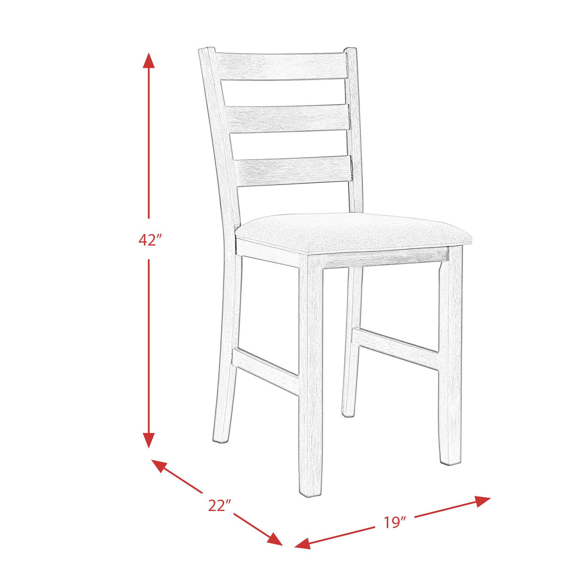  Elements International Martin Gray DMT3005CS 5 pc Counter Height Dinette IMAGE 18