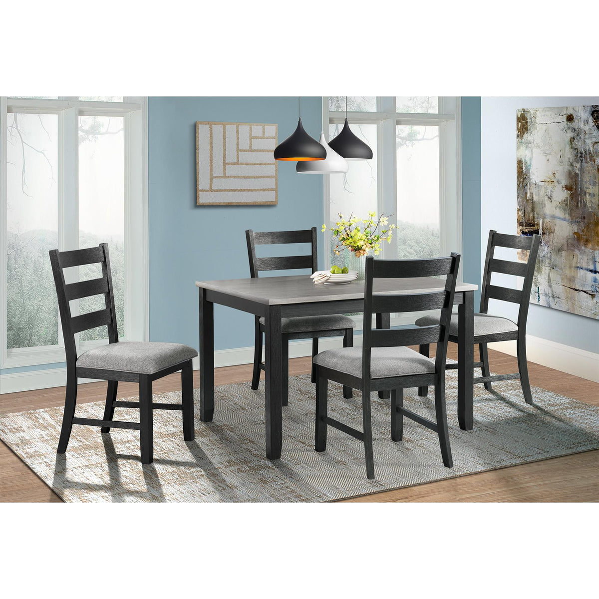  Elements International Martin Gray DMT3005DS 5 pc Dinette IMAGE 1