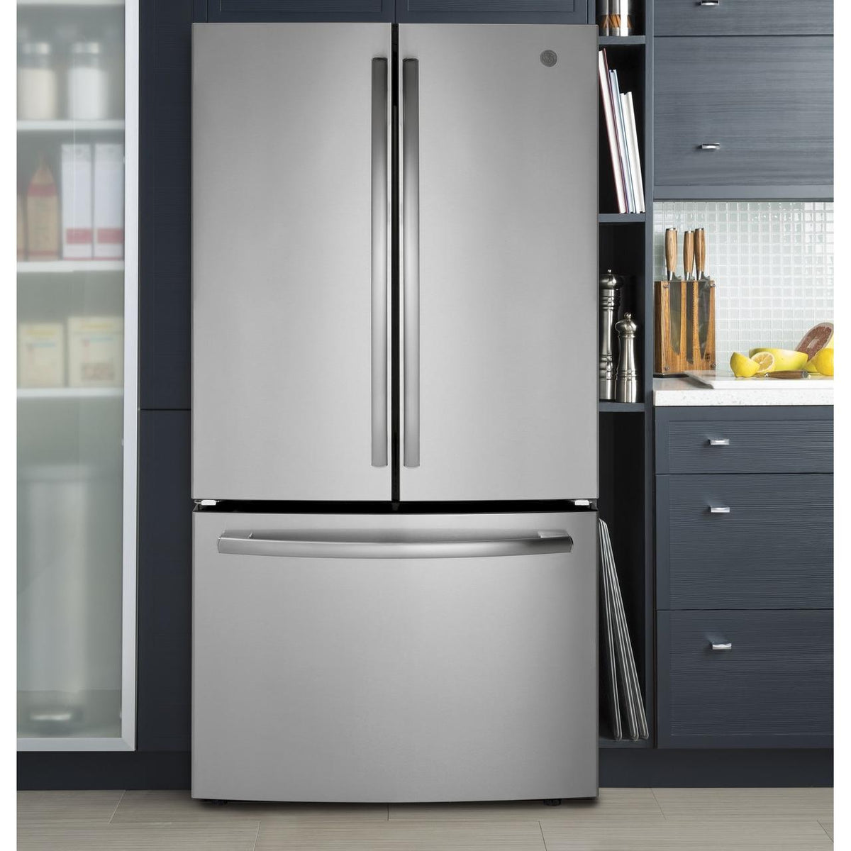  GE 36-inch, 27 cu.ft. Freestanding French 3-Door Refrigerator GNE27EYMFS IMAGE 10