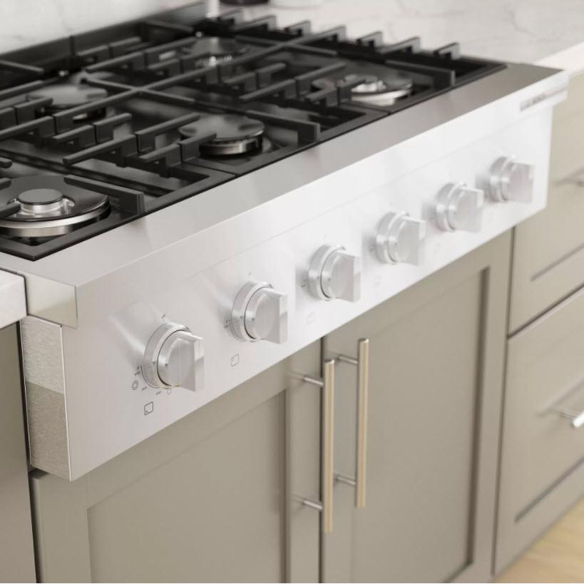  Bosch 36-inch Built-in Gas Rangetop with OptiSim® Burner RGM8658UC IMAGE 7